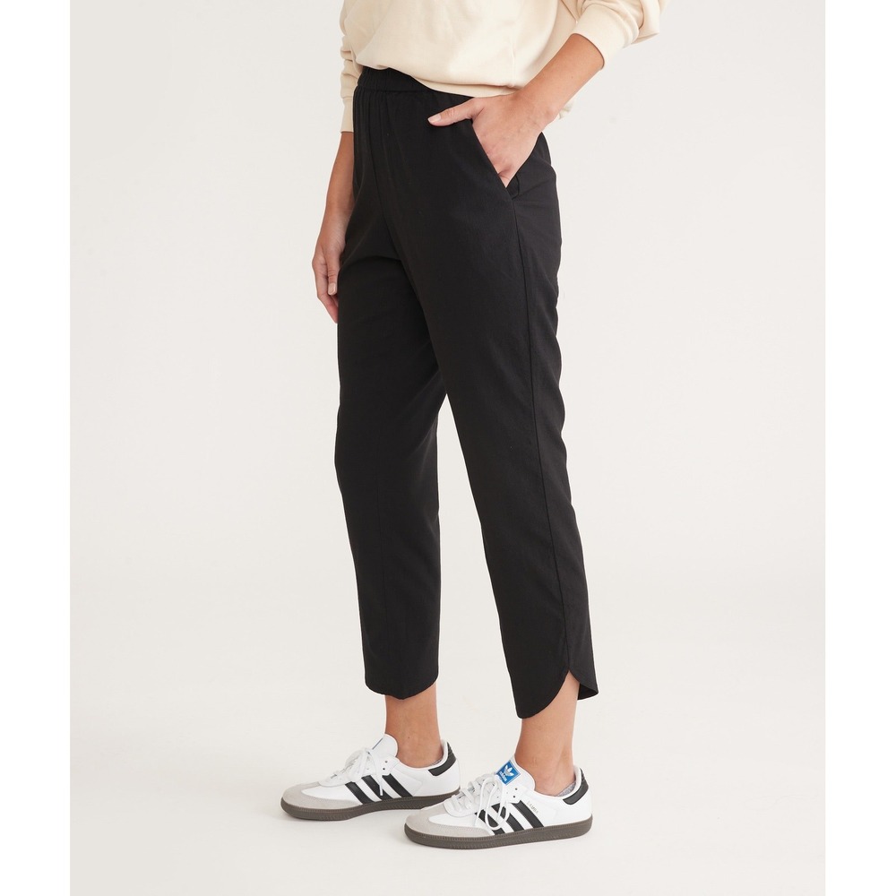 Marine Layer Allison Pant Black Pull On Cropped Pants Size Medium
